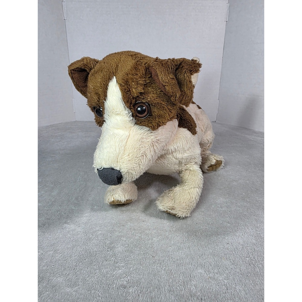 Folkmanis Jack Russell Terrier Hand Puppet Plush Brown White Dog 2848